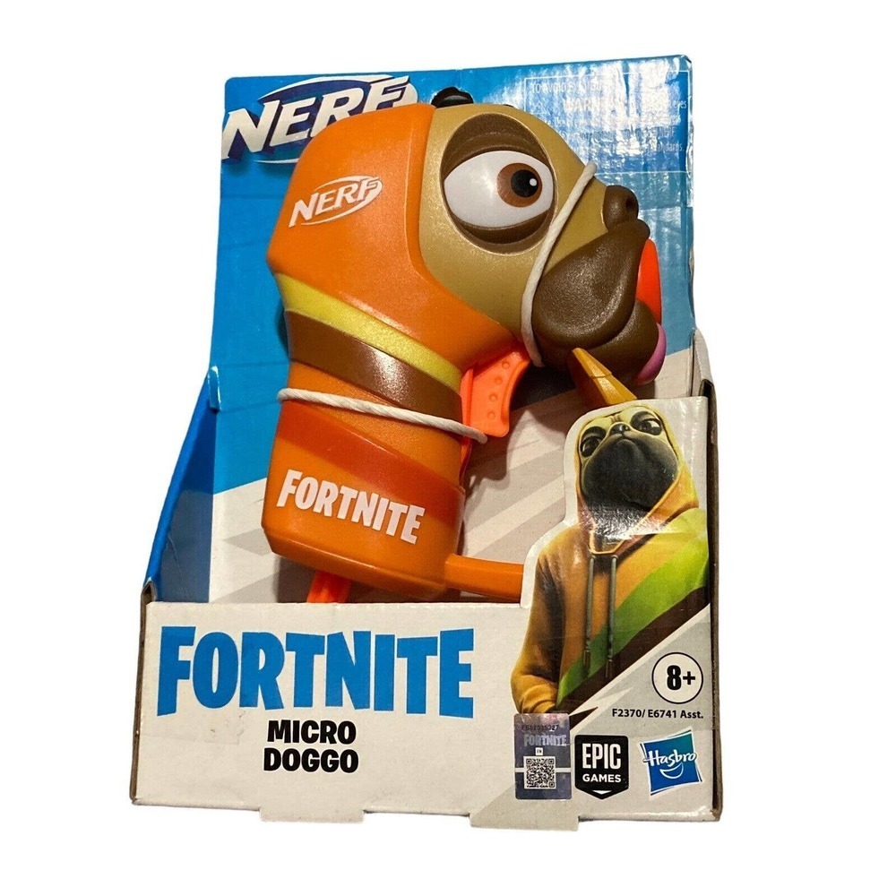 NERF Fortnite Micro Doggo Dart Gun Microshots Blaster Epic Games Hasbro